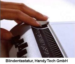 Ausschnitt aus einer Braille-Tastatur