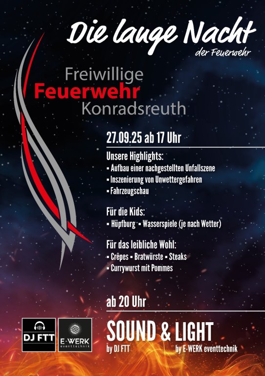 Flyer Lange Nacht der Feuerwehren